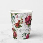 ヴィンテージクリスマスバラジョユーノールエフエメラ 紙コップ (左)