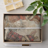 ヴィンテージクリスマスバンニー – シートあたり2デザイン 薄葉紙 (ギフト)