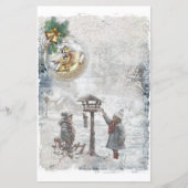 ヴィンテージクリスマスバーズスクラップブック紙 (正面)