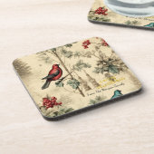 ヴィンテージクリスマスバーズホリーベリー コースター (左側)