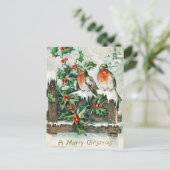 ヴィンテージクリスマスバード シーズンポストカード (スタンド正面)