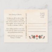 ヴィンテージクリスマスパインコーン日付を保存 案内ポストカード (裏面)