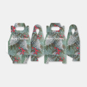 ヴィンテージクリスマスパインコーン雪の赤い果実 フェイバーボックス (折り畳みなし)