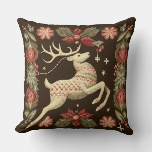 ヴィンテージクリスマスパステル装飾用クッション クッション (正面)