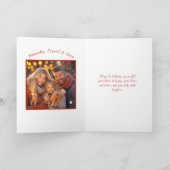 ヴィンテージクリスマスパターンディアシート音楽弓 カード (内部)