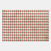 ヴィンテージクリスマスパターントリオ ラッピングペーパーシート (正面)