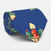 ヴィンテージクリスマスパターン、キャンドルとホリー ネクタイ (ロール)