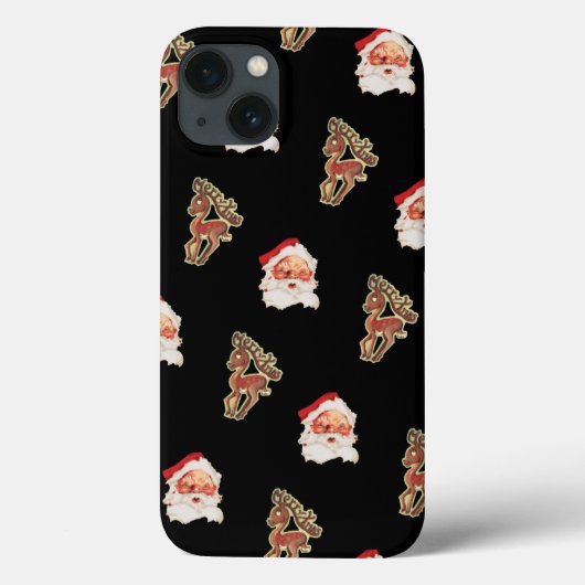 ヴィンテージクリスマスパターン、サンタクロース Case-Mate iPhoneケース (裏面)