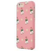 ヴィンテージクリスマスパターン、ピンクのキャンディカン Case-Mate iPhoneケース (裏面左)