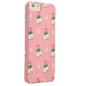 ヴィンテージクリスマスパターン、ピンクのキャンディカン Case-Mate iPhoneケース (裏面/右)