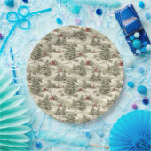 ヴィンテージクリスマスパターン ペーパープレート (パーティー)