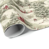 ヴィンテージクリスマスパターン ラッピングペーパー (ロールコーナー)