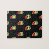 ヴィンテージクリスマスパターン,リースのメリークリスマス ジグソーパズル (横)