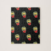 ヴィンテージクリスマスパターン，リースのメリークリスマス ジグソーパズル (縦)