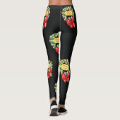 ヴィンテージクリスマスパターン,リースのメリークリスマス レギンス (裏面)