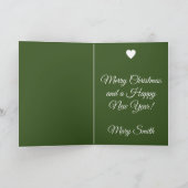 ヴィンテージクリスマスパターン - 折りたたみグリーティングカード カード (内部)