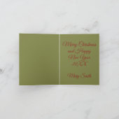 ヴィンテージクリスマスパターン - 折りたたみホリデーカード シーズンカード (内部)
