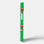 ヴィンテージクリスマスパターン、花のリースがグリーンに Case-Mate iPhoneケース (裏面 / 右)