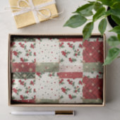 ヴィンテージクリスマスパッチワーク 薄葉紙 (ギフト)