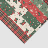 ヴィンテージクリスマスパッチワーク 薄葉紙 (詳細)