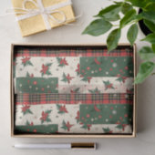 ヴィンテージクリスマスパッチワーク 薄葉紙 (ギフト)