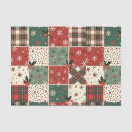 ヴィンテージクリスマスパッチワーク 薄葉紙