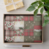 ヴィンテージクリスマスパッチワーク 薄葉紙 (ギフト)