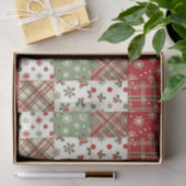 ヴィンテージクリスマスパッチワーク 薄葉紙 (ギフト)