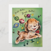 ヴィンテージクリスマスパピーの歌 シーズンカード (正面/裏面)