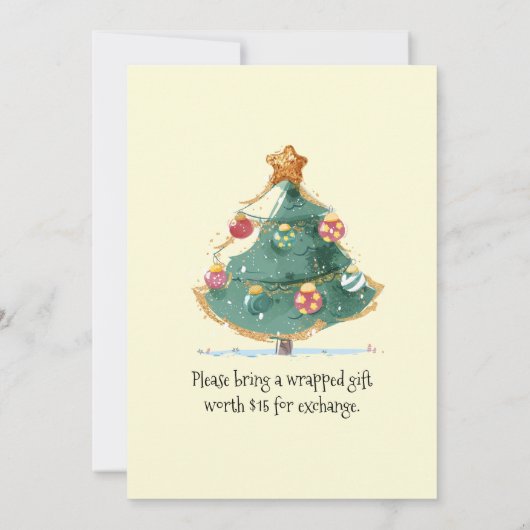 ヴィンテージクリスマスパーソナライズされたパーティの招待状 招待状 (裏面)