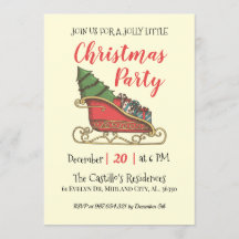ヴィンテージクリスマスパーソナライズされたパーティの招待状
