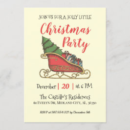 ヴィンテージクリスマスパーソナライズされたパーティの招待状 招待状