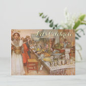 ヴィンテージクリスマスパーティーカールラルソン 招待状 (スタンド正面)