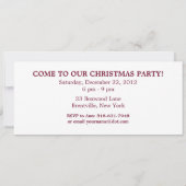 ヴィンテージクリスマスパーティーサンタスレイ招待 招待状 (裏面)