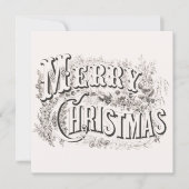 ヴィンテージクリスマスパーティー メリークリスマス 招待状 (正面)