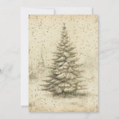 ヴィンテージクリスマスパーティー 招待状 (裏面)