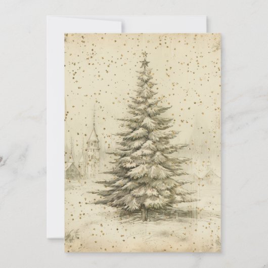 ヴィンテージクリスマスパーティー 招待状 (裏面)