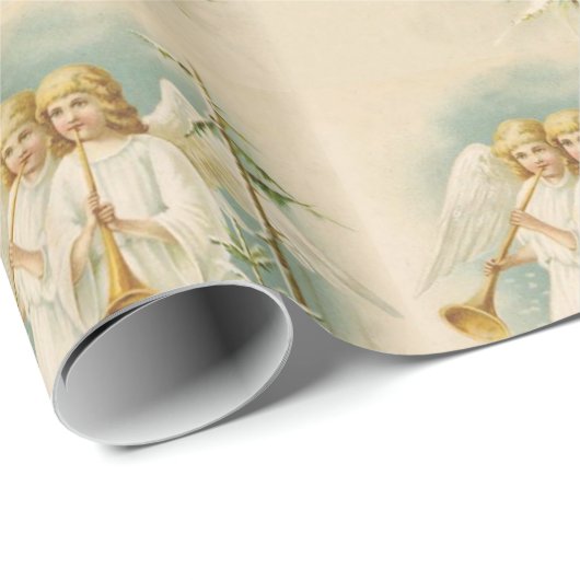 ヴィンテージクリスマスビクトリアンエンジェルカスタムズ ラッピングペーパー (ロールコーナー)