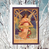 ヴィンテージクリスマスビクトリアンエンジェルバイブル招待状 招待状