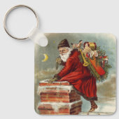 ヴィンテージクリスマスビクトリアンサンニコラスの屋根 キーホルダー (正面)