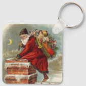 ヴィンテージクリスマスビクトリアンサンニコラスの屋根 キーホルダー (裏面)