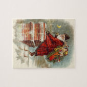 ヴィンテージクリスマスビクトリアンサンニコラスの屋根 ジグソーパズル (横)