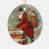 ヴィンテージクリスマスビクトリアンサンニコラスの屋根 セラミックオーナメント (左)