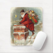 ヴィンテージクリスマスビクトリアンサンニコラスの屋根 マウスパッド (マウス)