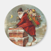 ヴィンテージクリスマスビクトリアンサンニコラスの屋根 マグネット (正面)