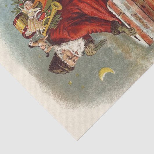 ヴィンテージクリスマスビクトリアンサンニコラスの屋根 薄葉紙 (詳細)