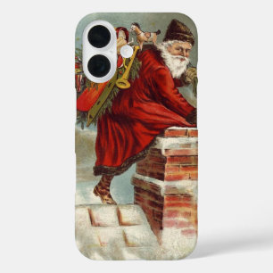 ヴィンテージクリスマスビクトリアンサンニコラスの屋根 iPhone 16ケース