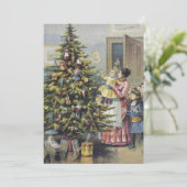 ヴィンテージクリスマスビクトリアンファミリーツのまわりにリー シーズンカード (スタンド正面)