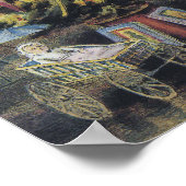 ヴィンテージクリスマスビクトリアンファミリーツのまわりにリー ポスター (角)