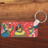 ヴィンテージクリスマスビクトリアン家族 キーホルダー (正面)